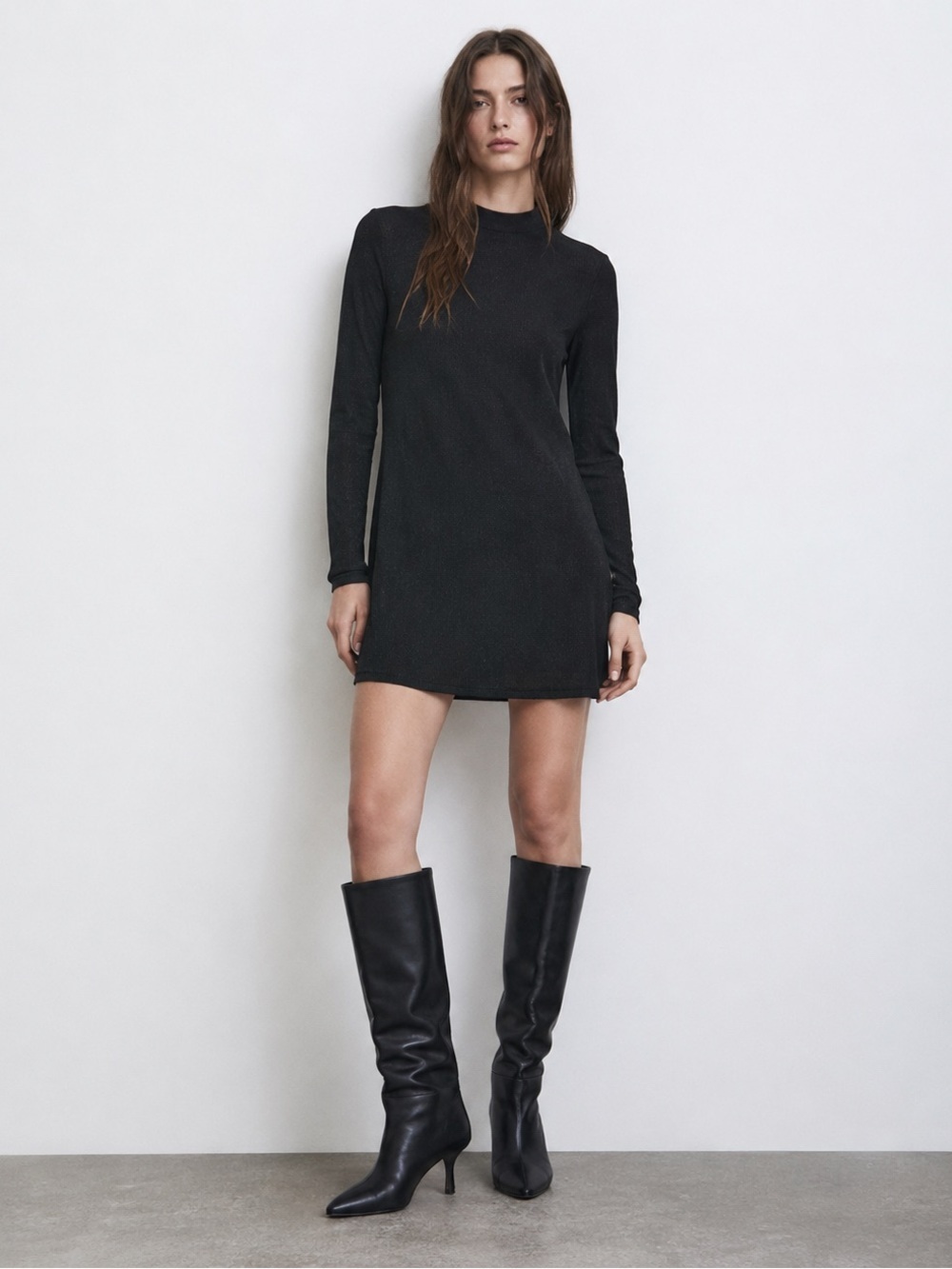 Sandra Venditti Black Long Sleeve Dress Size XL